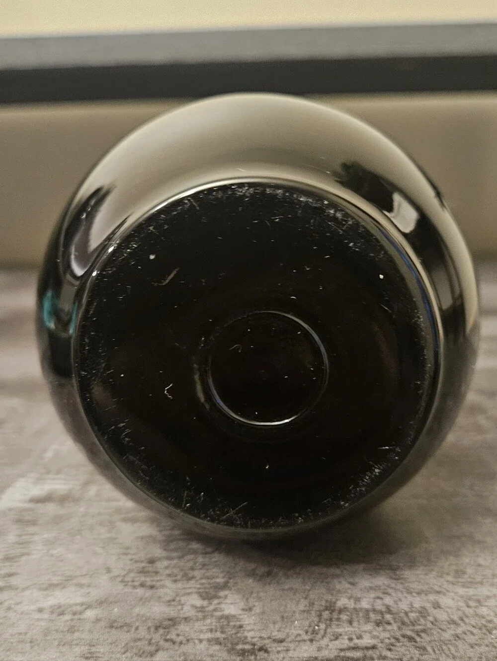 Vintage Black Amethyst Glass Vase Trio